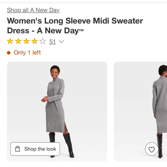 Target Midi Sweater Dress - Small - Picture 4 of 6